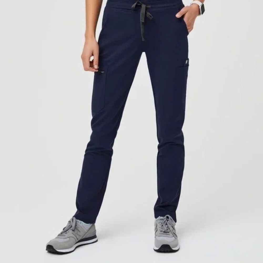 Women's Navy Yola High Waisted - Petite Skinny Scrub Pants - XS - Petite / Navy